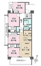 ザ・パークハウス上麻生 3階 間取り図