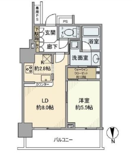 ベイクレストタワー 13階 間取り図