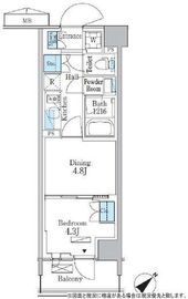 パークアクシス品川南大井パークフロント 341 間取り図