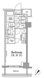 ONE ROOF FLAT TSUKISHIMA (ワンルーフフラット月島) 809 間取り図