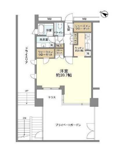 マスタービューレジデンス 1階 間取り図