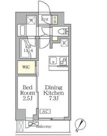 アジールコート三宿テラス 309 間取り図