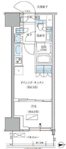 パークアクシス品川天王洲アイル 623 間取り図