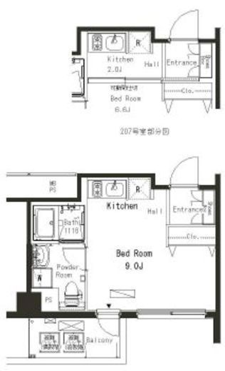 パークアクシス横浜井土ヶ谷 1007 間取り図