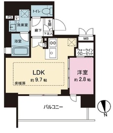 ソルティア東京王子 8階 間取り図