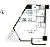 フリーディオ四谷三丁目 3階 間取り図