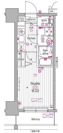ガーラ・グランディ川崎榎町 2階 間取り図