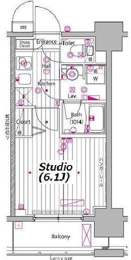 ガーラ・プレシャス川崎 12階 間取り図