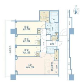 HARUMI FLAG SKYDUO SUN VILLAGE (晴海フラッグ スカイデュオ サンヴィレッジ) 49階 間取り図