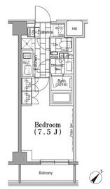 ONE ROOF FLAT TSUKISHIMA (ワンルーフフラット月島) 504 間取り図