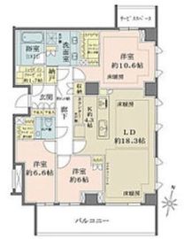 ザ・パークハウス千代田六番町 6階 間取り図