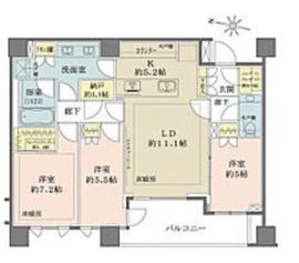 ザ・パークハウス千代田六番町 7階 間取り図