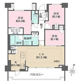 プレディア横浜高島台 3階 間取り図