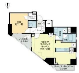 サンウッド広尾 13階 間取り図