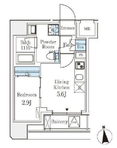 クラリティア文京湯島 302 間取り図