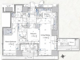 クラッシィタワー新宿御苑 13階 間取り図