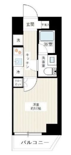 SQUARE CITY TSURUMI RIVERSIDE (スクエアシティ鶴見リバーサイド) 5階 間取り図
