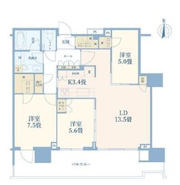 HARUMI FLAG SKYDUO PARK VILLAGE (晴海フラッグ スカイデュオ パークヴィレッジ) 44階 間取り図