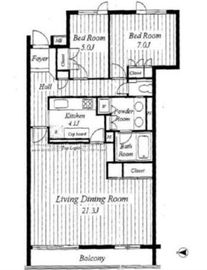 イトーピア自由が丘IDEA 2階 間取り図