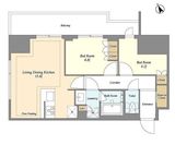 オアーゼ日暮里レジデンス 916 間取り図