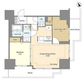 オアーゼ日暮里レジデンス 814 間取り図