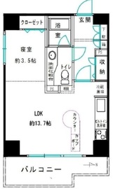 フリーディオ西麻布 8階 間取り図