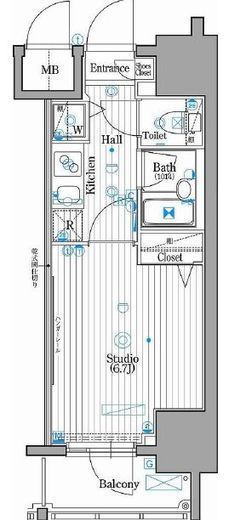 ガーラ・グランディ川崎 4階 間取り図