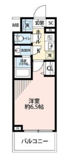 プレール・ドゥーク横濱浅間町 5階 間取り図