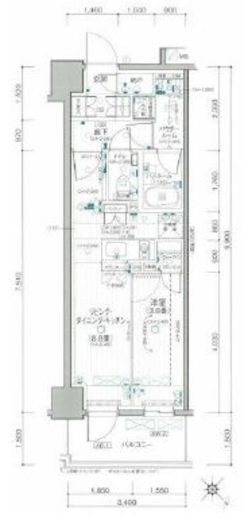 デュオステージ関内Ⅱ 11階 間取り図