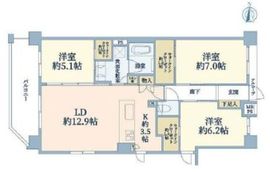 クオス綱島ザ・レジデンス 3階 間取り図