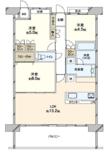 ルリエ大船 7階 間取り図