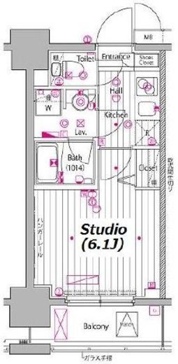 ガーラ・プレシャス川崎 9階 間取り図