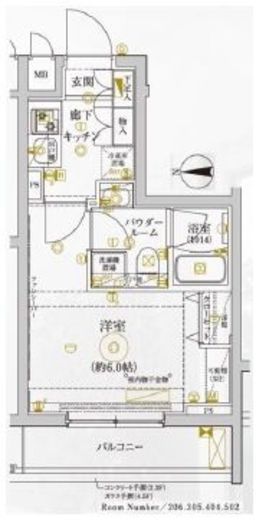 レアライズ新丸子Ⅱ 5階 間取り図