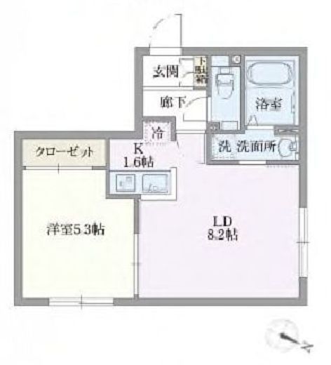 グローリオシェルト志村坂上 306 間取り図