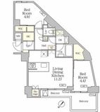 アジールコート池尻大橋 505 間取り図