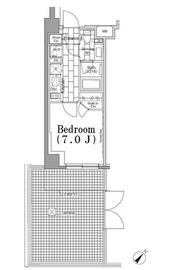 ONE ROOF FLAT TSUKISHIMA (ワンルーフフラット月島) 108 間取り図