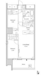 ザ・パークハビオ北千住 301 間取り図
