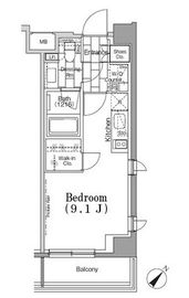 ONE ROOF FLAT TSUKISHIMA (ワンルーフフラット月島) 201 間取り図