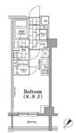 ONE ROOF FLAT TSUKISHIMA (ワンルーフフラット月島) 812 間取り図