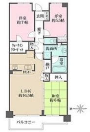 プレジリア横浜高島台 502 間取り図