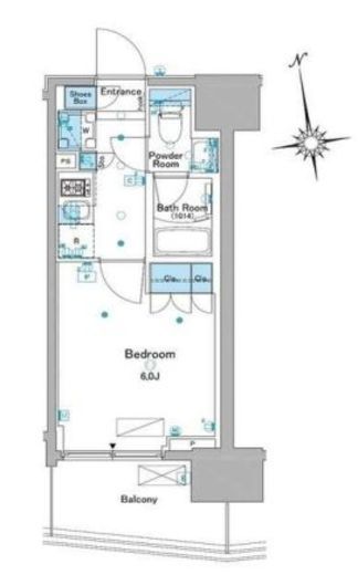 ルフォンプログレ品川大井 402 間取り図