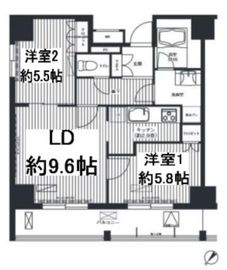 コスモグラン勝どき 501 間取り図