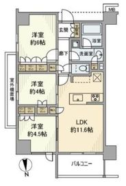 オープンレジデンシア横浜鶴見 2階 間取り図