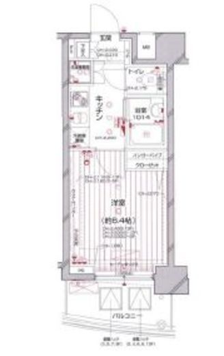 パレステュディオ中目黒 8階 間取り図