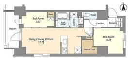 ジオエント上野稲荷町 401 間取り図