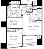 リビオレゾン品川戸越 3階 間取り図