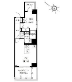 アクア北品川 501 間取り図