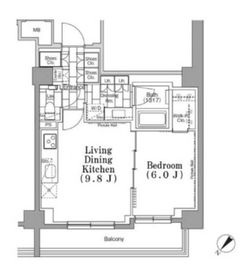 ONE ROOF FLAT TSUKISHIMA (ワンルーフフラット月島) 706 間取り図