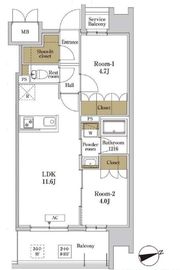 RJRプレシア川口 713 間取り図
