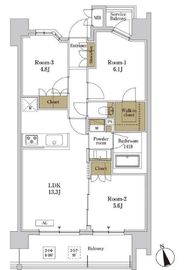 RJRプレシア川口 405 間取り図